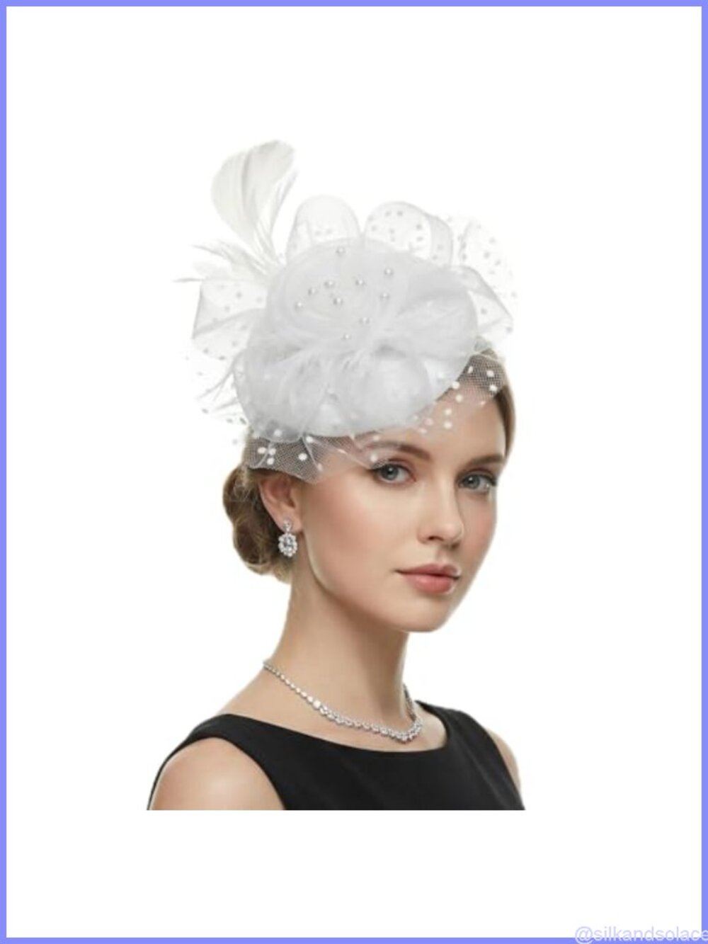 Fascinator Hat Women Tea Party Derby Pillbox Vintage Cocktail Headwear